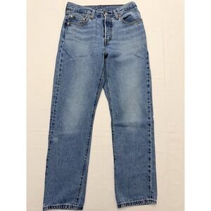 Levis 501 Jeans Mens 33x31 Blue Light Wash Straight Leg Button Fly Denim Pants